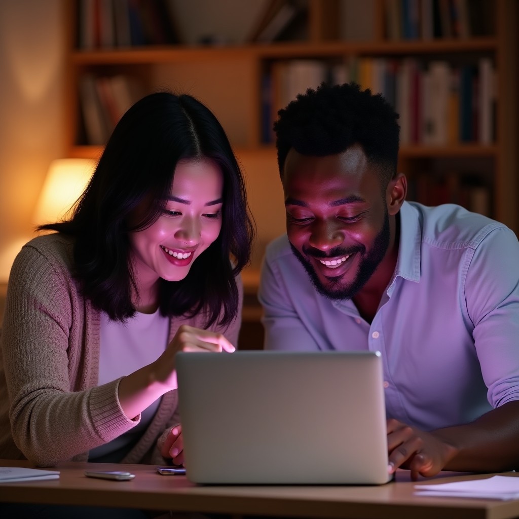 Two colleagues reviewing a spreadsheet report together on a laptop during a training session
